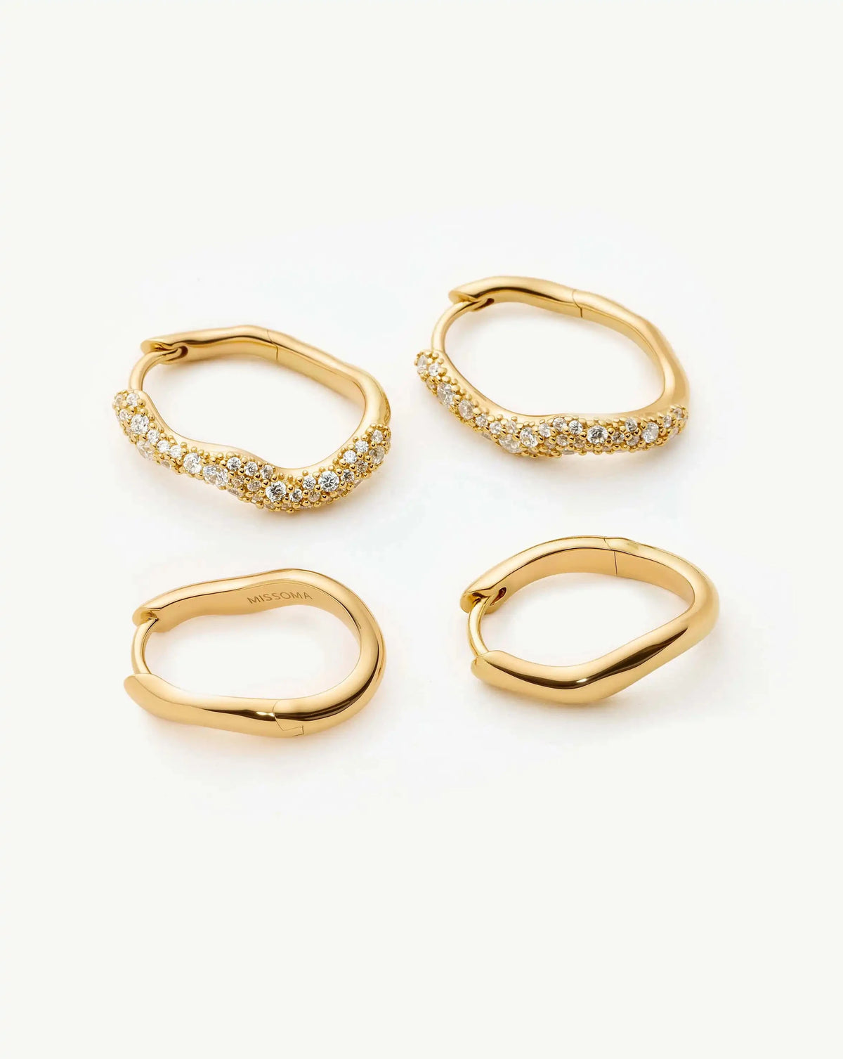 The Day-to-Night Hoop Set | 18k Gold Plated/Cubic Zirconia Earring Sets Missoma 