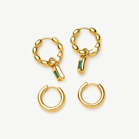 The Destination Hoop Set | 18k Gold Plated Earrings Missoma 