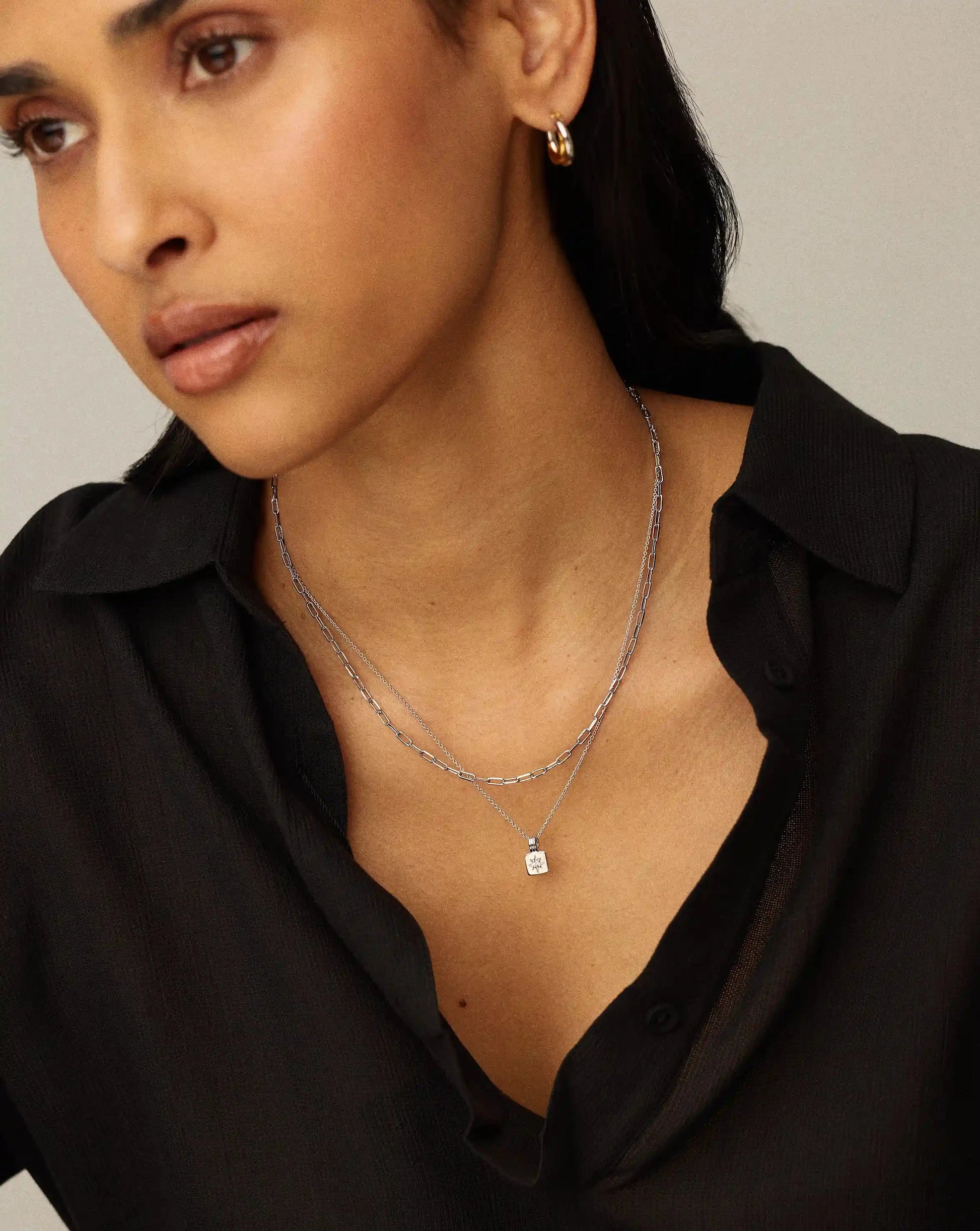 The Effortless Necklace Set | Platinum Plated Necklaces Missoma 