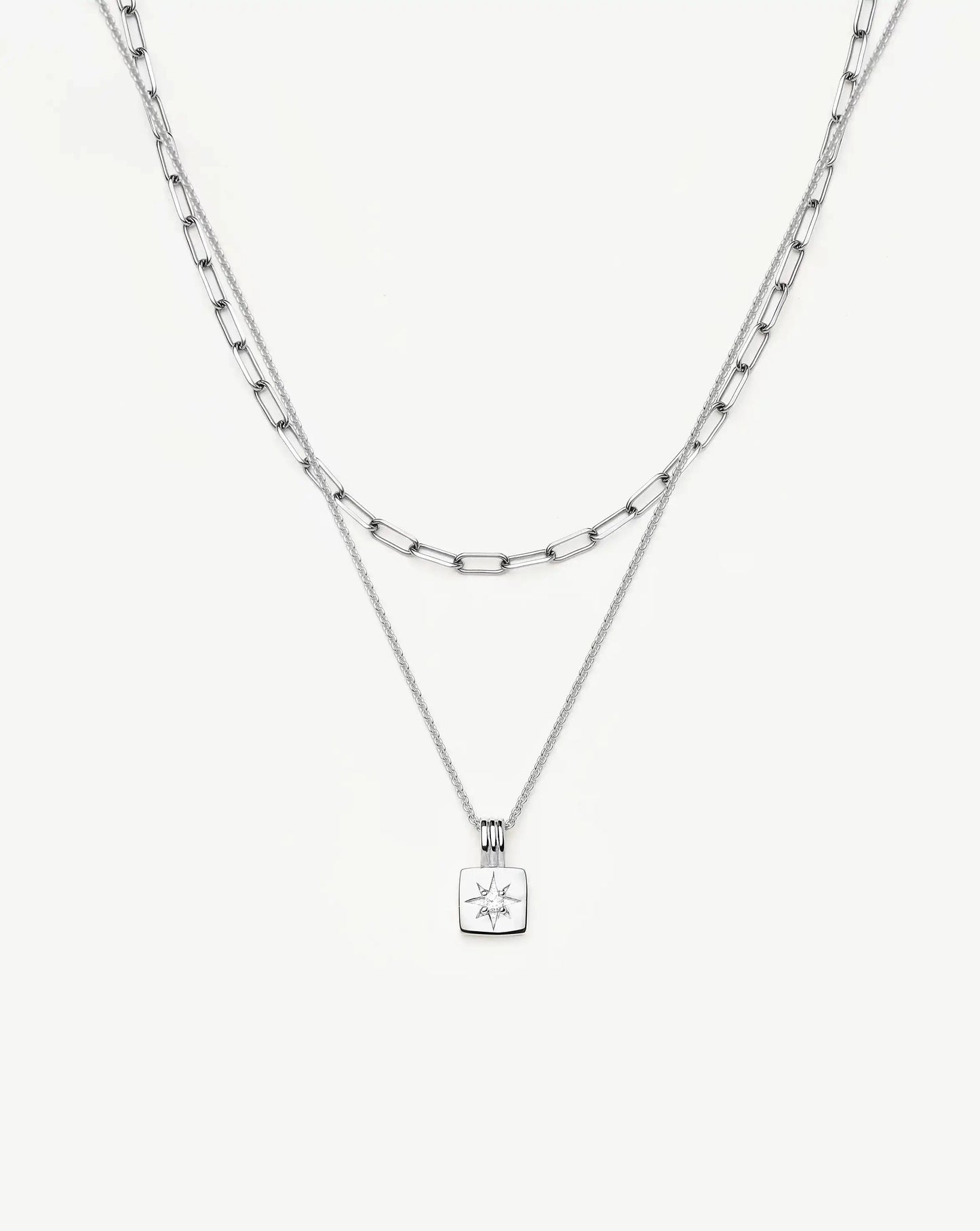 The Effortless Necklace Set | Platinum Plated Necklaces Missoma 