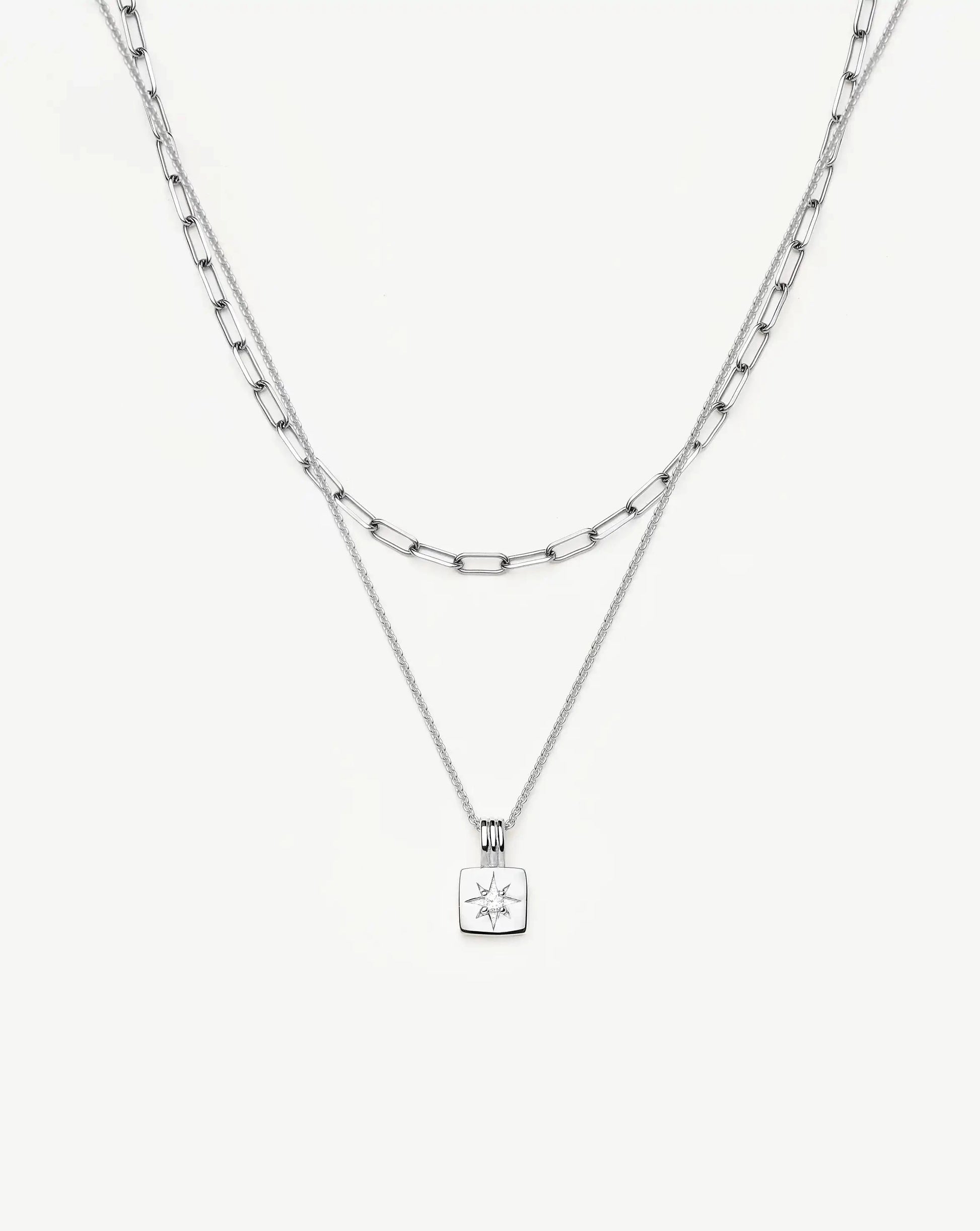 The Effortless Necklace Set | Platinum Plated Necklaces Missoma 