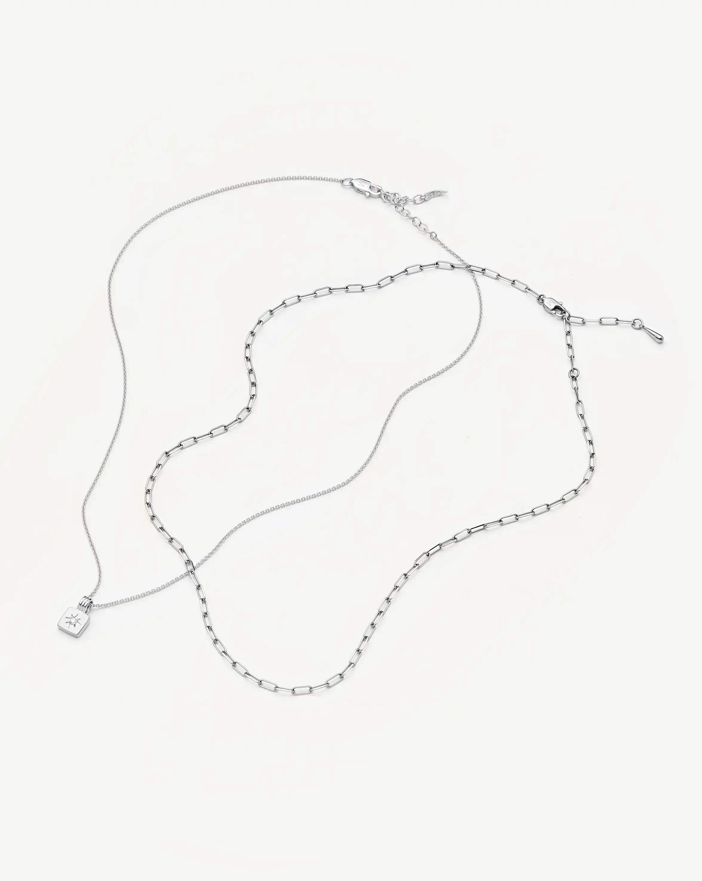 The Effortless Necklace Set | Platinum Plated Necklaces Missoma 