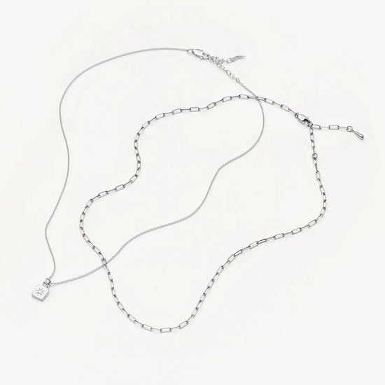 The Effortless Necklace Set | Platinum Plated Necklaces Missoma 
