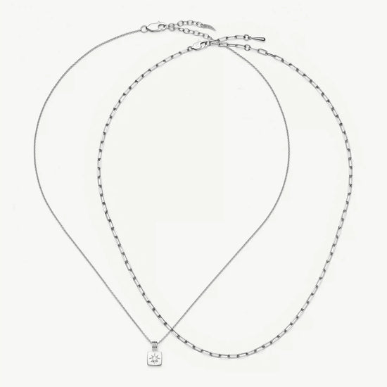 The Effortless Necklace Set | Platinum Plated Necklaces Missoma 