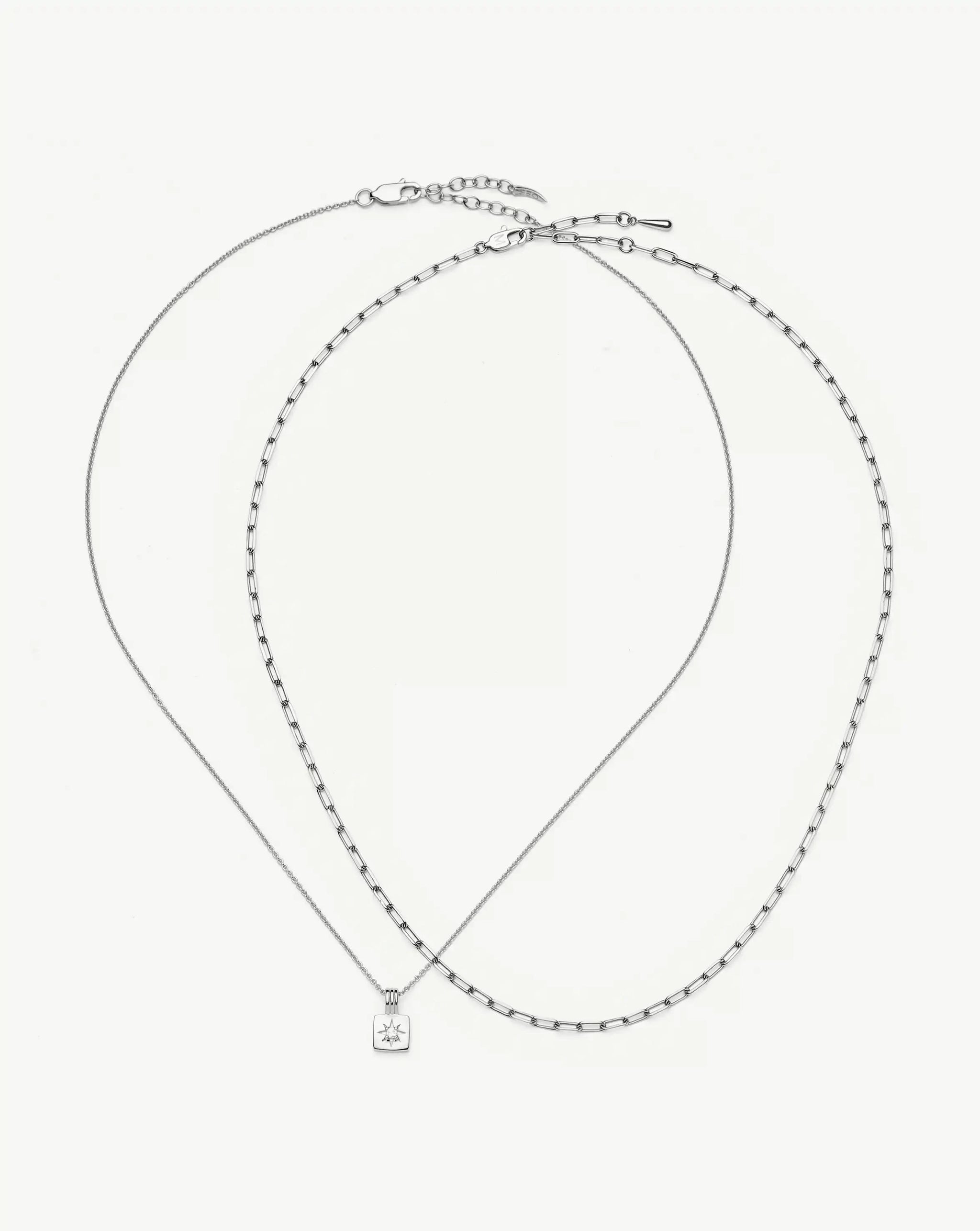 The Effortless Necklace Set | Platinum Plated Necklaces Missoma 