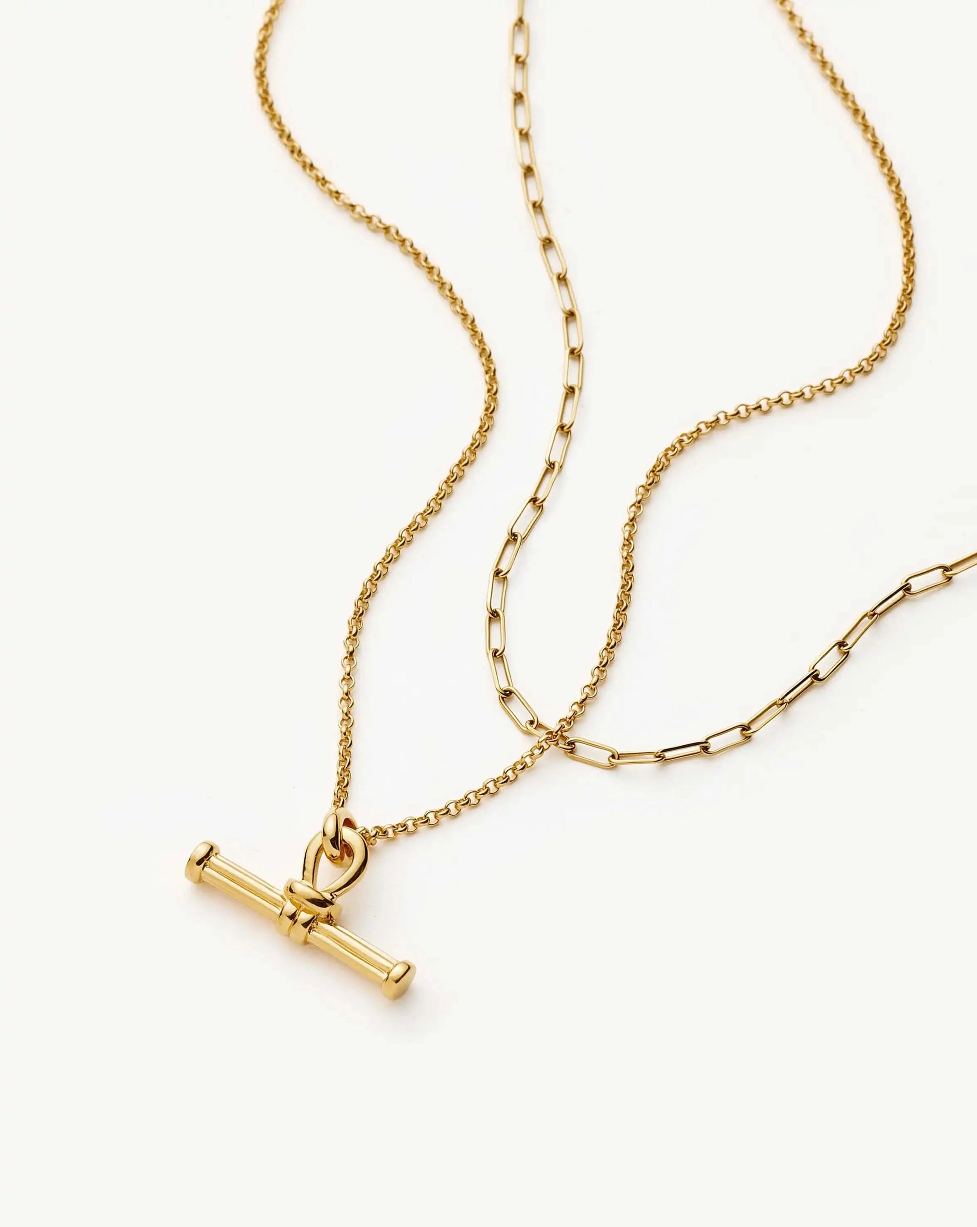 The Founder T-bar Necklace Set | 18k Gold Plated Necklace Sets Missoma 