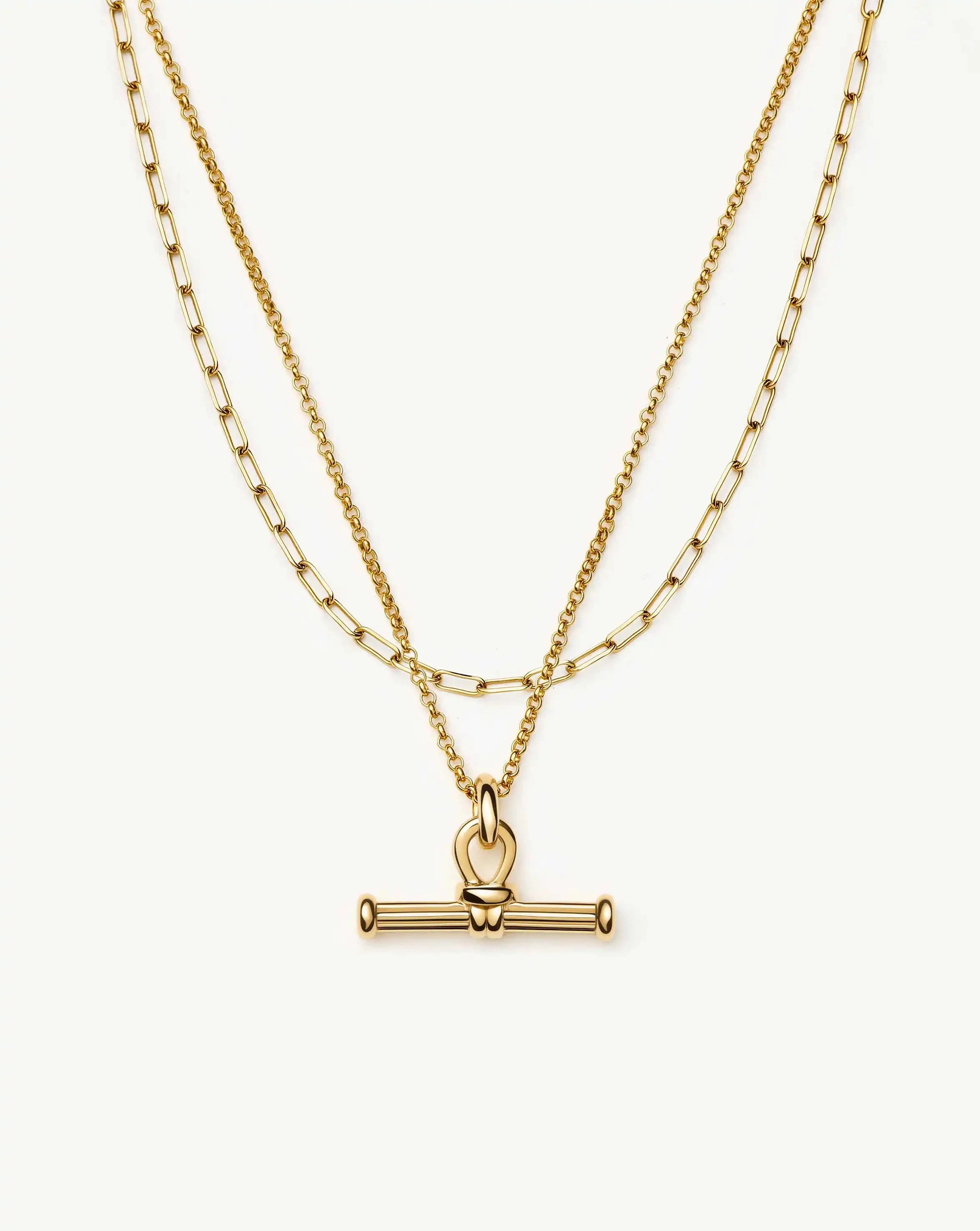 The Founder T-bar Necklace Set | 18k Gold Plated Necklace Sets Missoma 