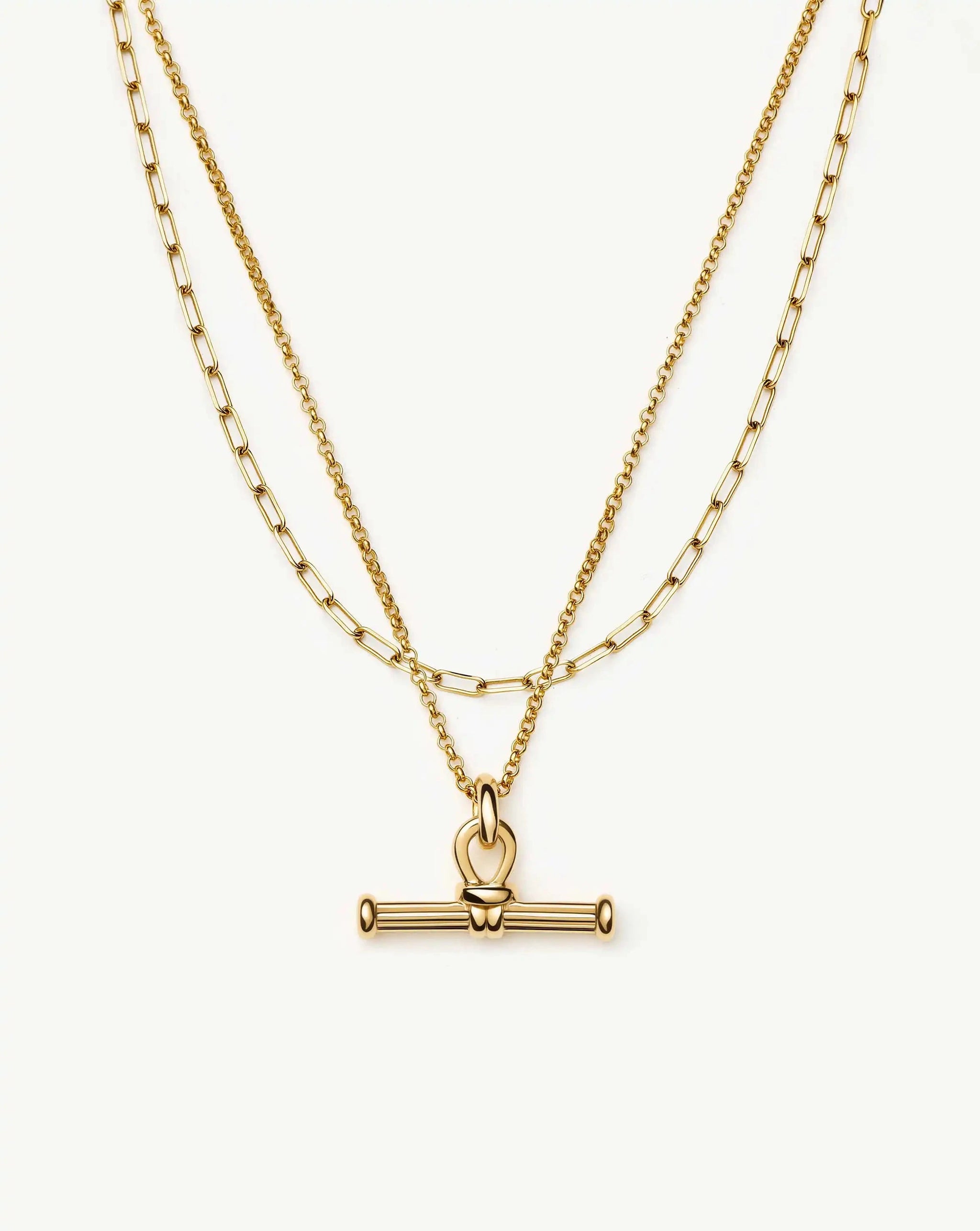 The Founder T-bar Necklace Set | 18k Gold Plated Necklace Sets Missoma 