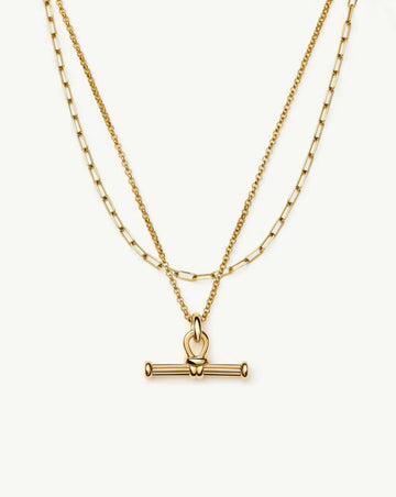 The Founder T-bar Necklace Set | 18k Gold Plated Necklace Sets Missoma 