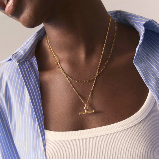 The Founder T-bar Necklace Set | 18k Gold Plated Necklace Sets Missoma 