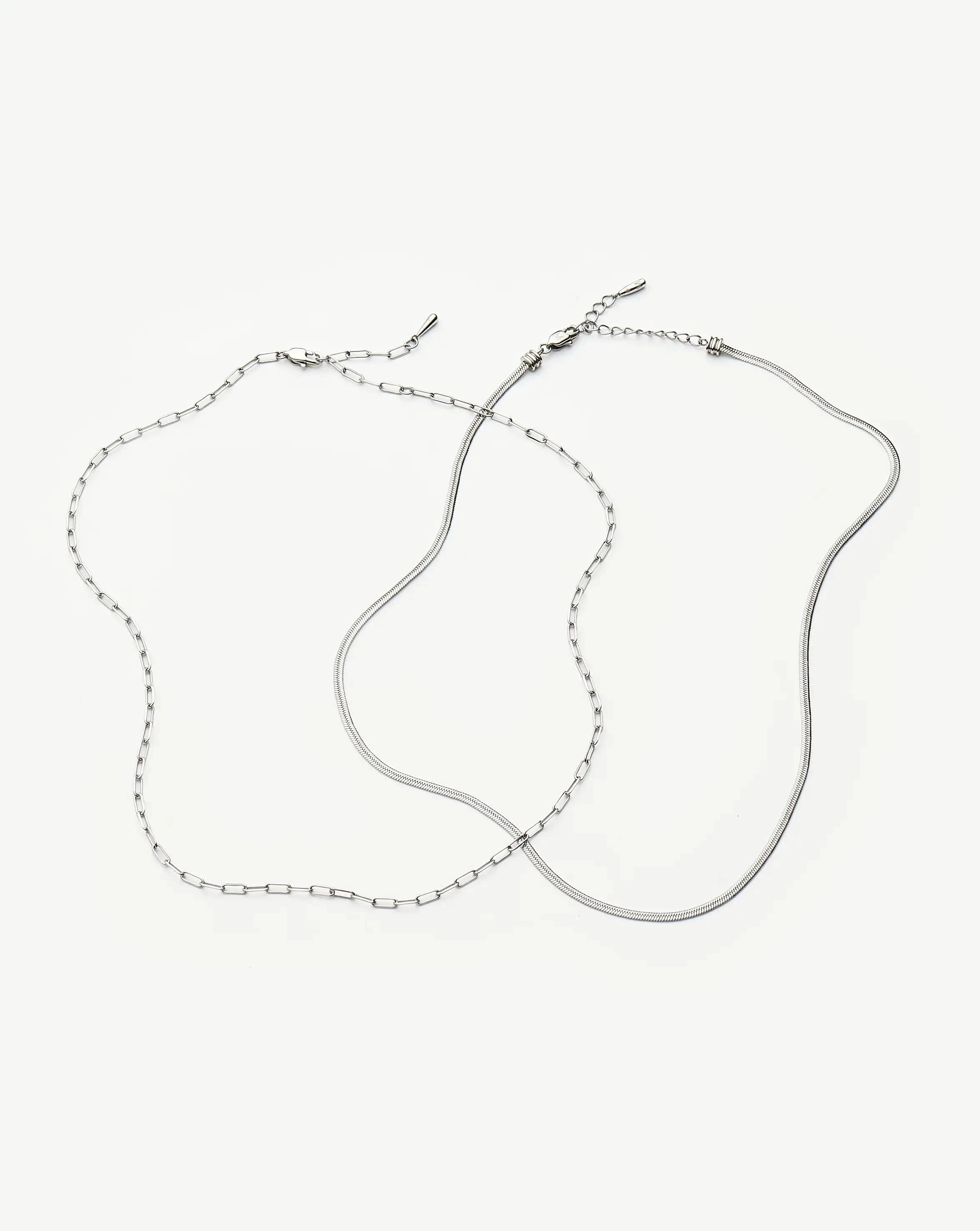 The Go-To Necklace Set | Platinum Plated Necklaces Missoma 