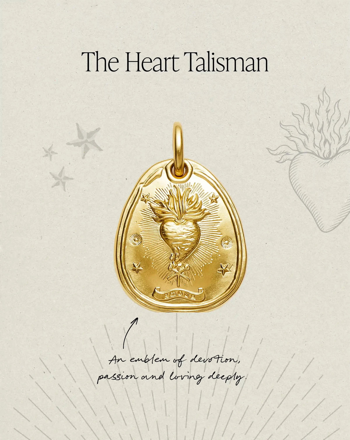 The Heart Talisman Pendant | 18k Gold Plated Pendants Missoma 