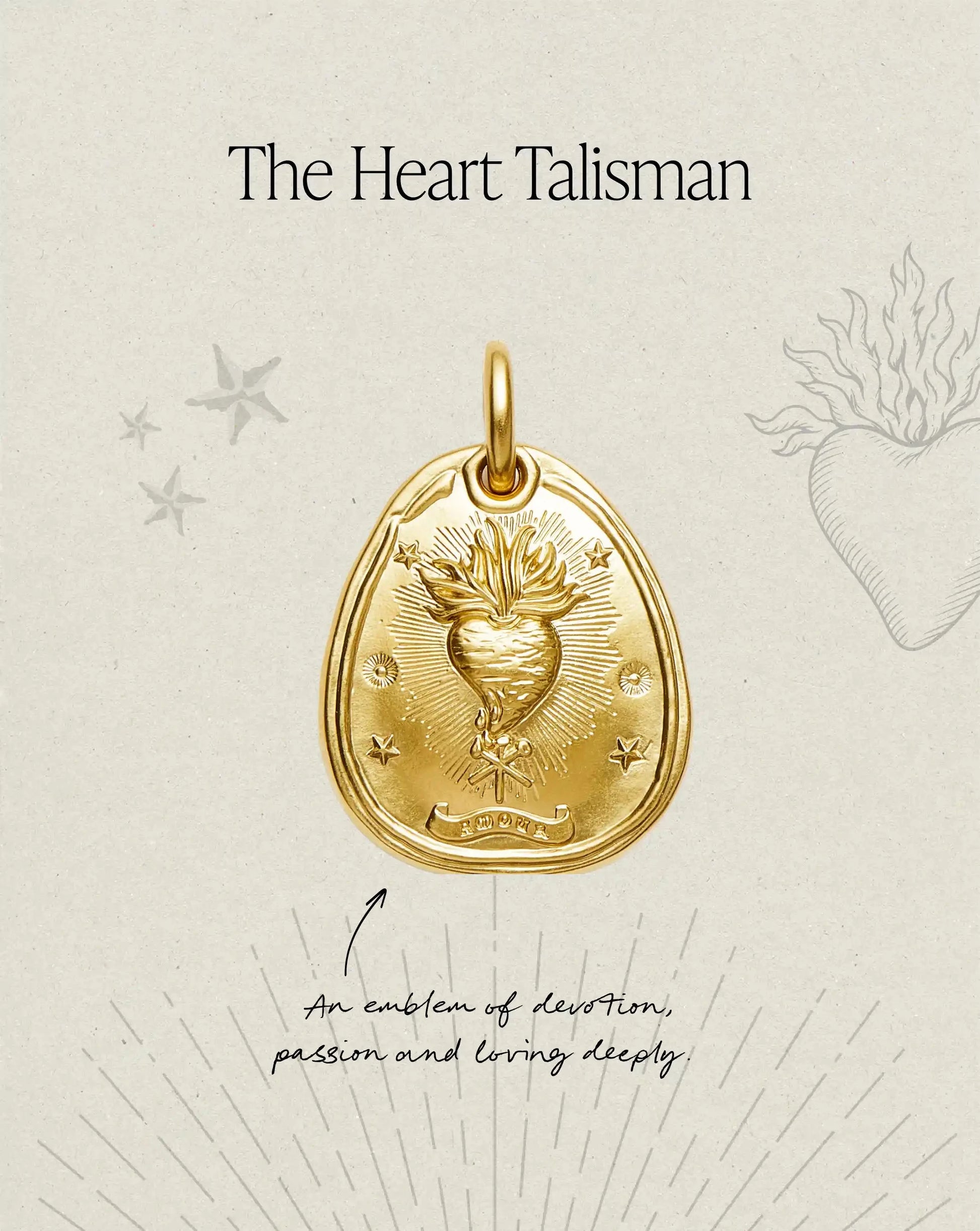 The Heart Talisman Pendant | 18k Gold Plated Pendants Missoma 