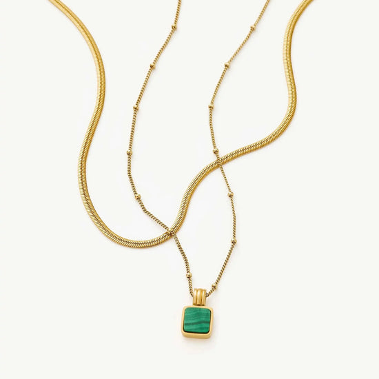 The Malachite Necklace Set | 18k Gold Vermeil, 18k Gold Plated Necklace Sets Missoma 