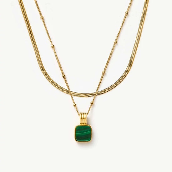 The Malachite Necklace Set | 18k Gold Vermeil, 18k Gold Plated Necklace Sets Missoma 