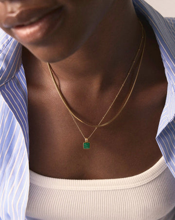 The Malachite Necklace Set | 18k Gold Vermeil, 18k Gold Plated Necklace Sets Missoma 