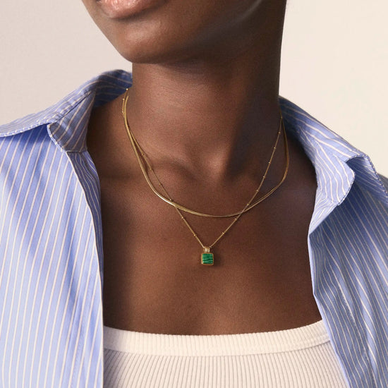 The Malachite Necklace Set | 18k Gold Vermeil, 18k Gold Plated Necklace Sets Missoma 