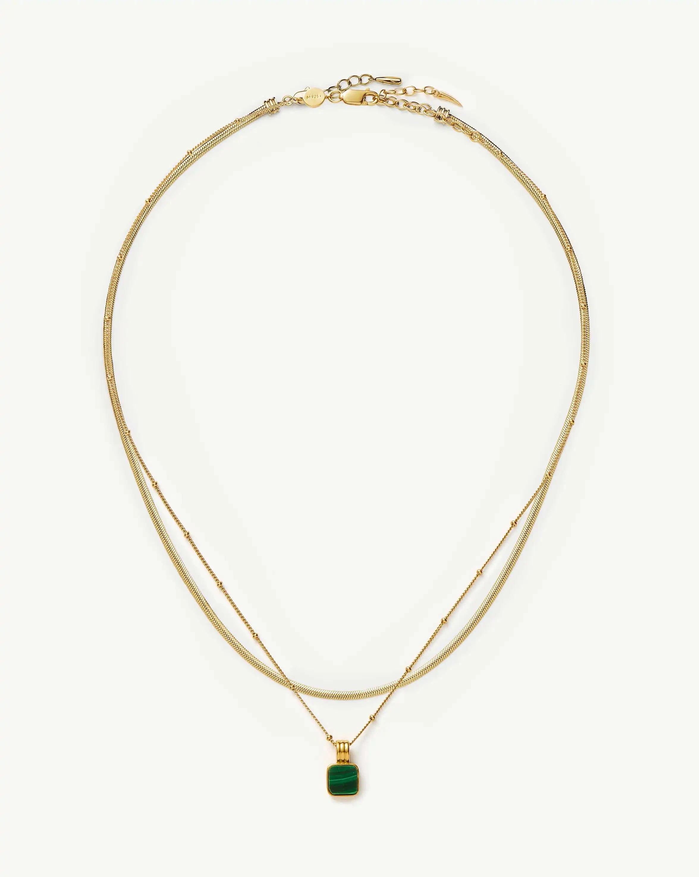 The Malachite Necklace Set | 18k Gold Vermeil, 18k Gold Plated Necklace Sets Missoma 