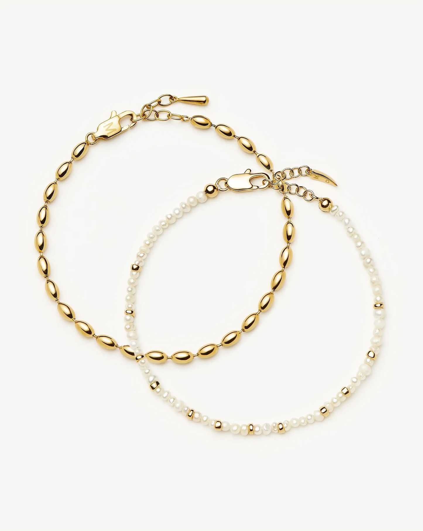 The Pearl-fect Bracelet Set | 18k Gold Plated Bracelets Missoma 