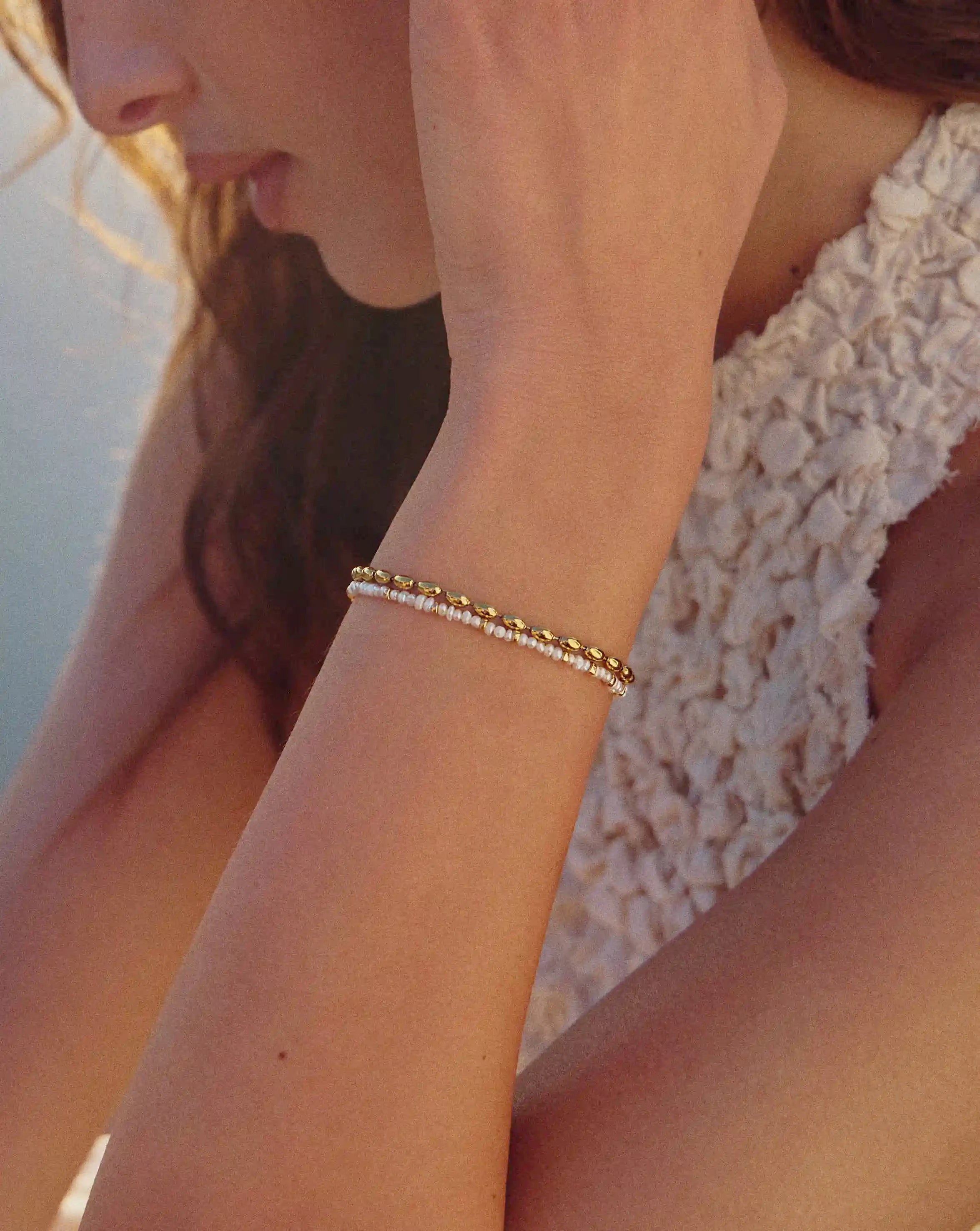 The Pearl-fect Bracelet Set | 18k Gold Plated Bracelets Missoma 