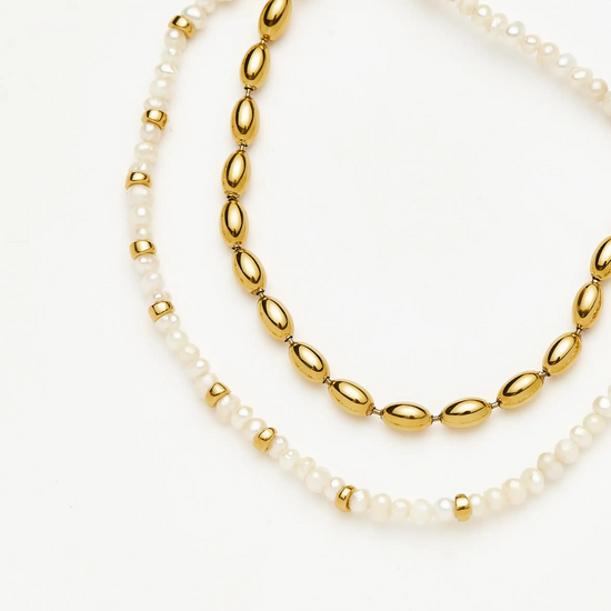 The Pearl-fect Bracelet Set | 18k Gold Plated Bracelets Missoma 