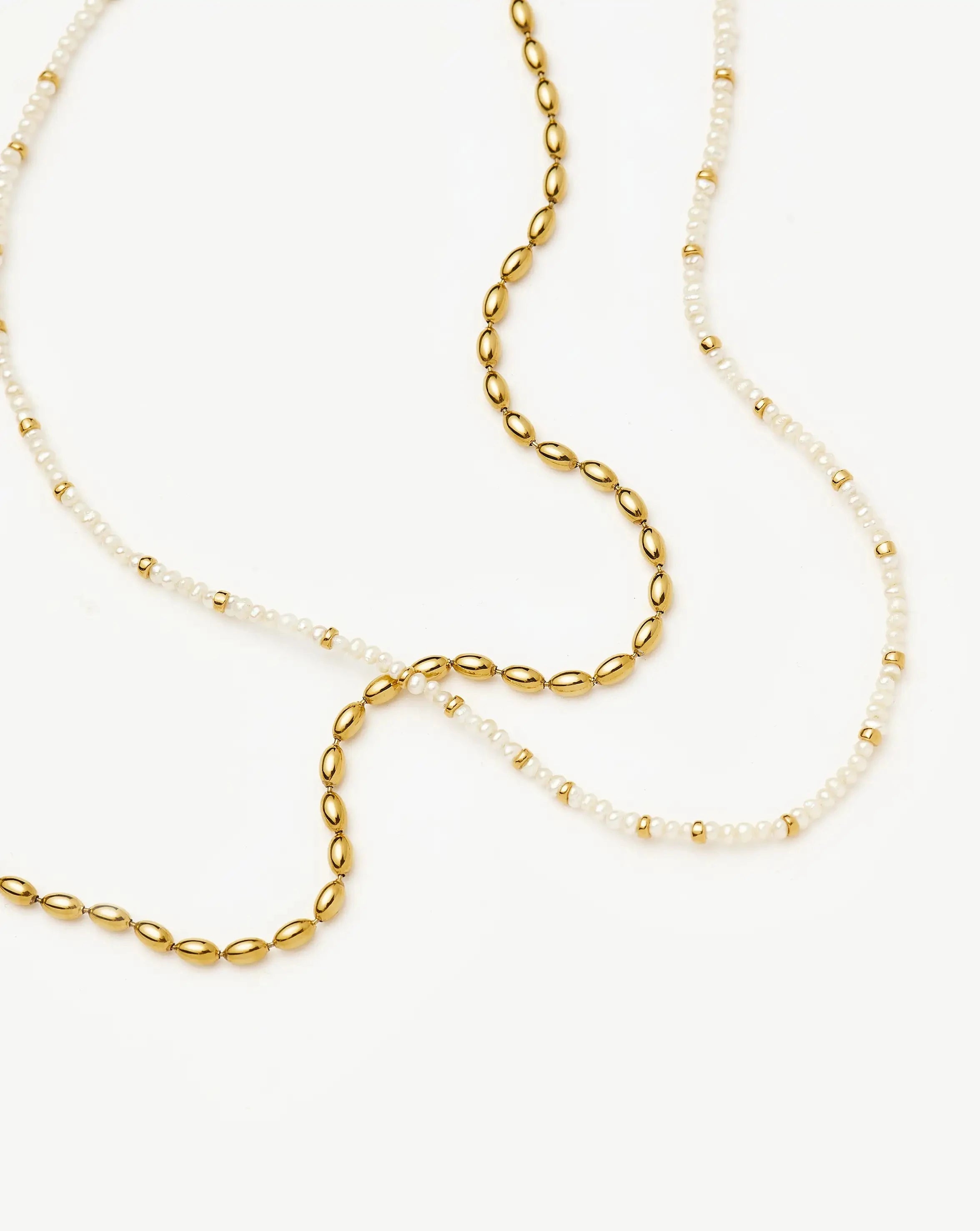 The Pearl-fect Necklace Set | 18k Gold Plated Necklaces Missoma 