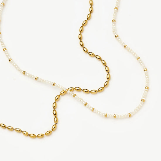 The Pearl-fect Necklace Set | 18k Gold Plated Necklaces Missoma 
