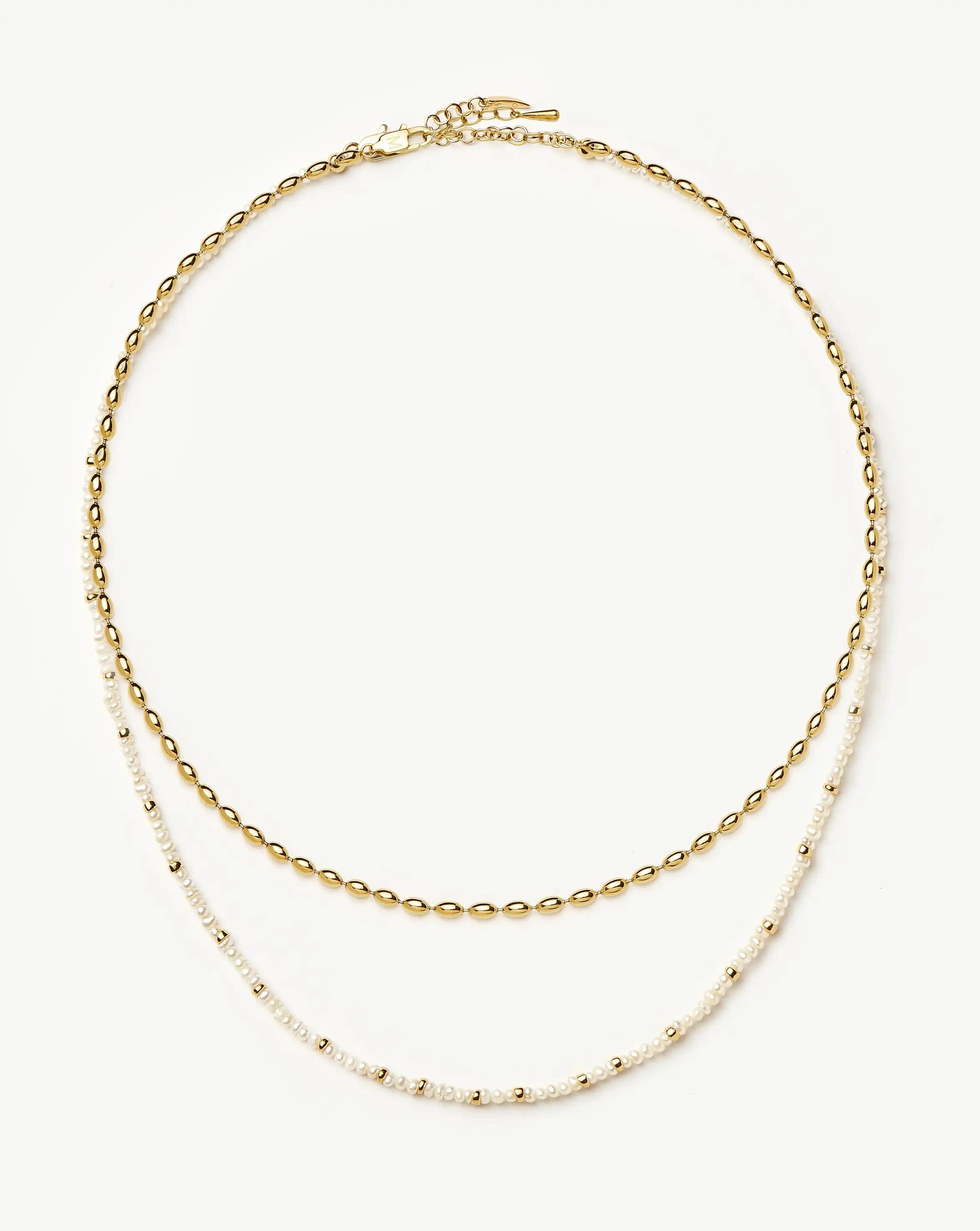 The Pearl-fect Necklace Set | 18k Gold Plated Necklaces Missoma 