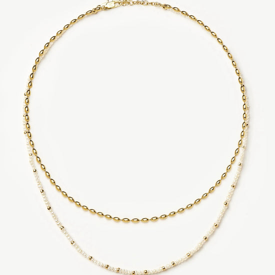 The Pearl-fect Necklace Set | 18k Gold Plated Necklaces Missoma 