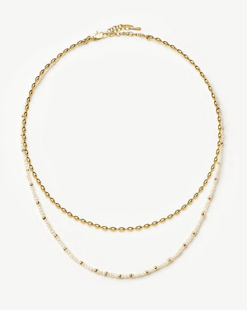 The Pearl-fect Necklace Set | 18k Gold Plated Necklaces Missoma 