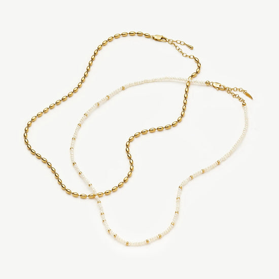 The Pearl-fect Necklace Set | 18k Gold Plated Necklaces Missoma 
