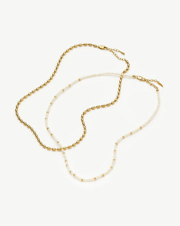 The Pearl-fect Necklace Set | 18k Gold Plated Necklaces Missoma 