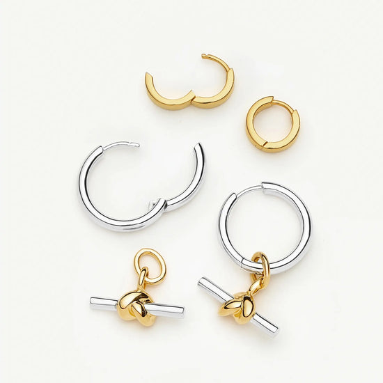 The T-Bar Earring Set | 18k Gold Plated, Silver Plating on Brass Earrings Set Missoma 