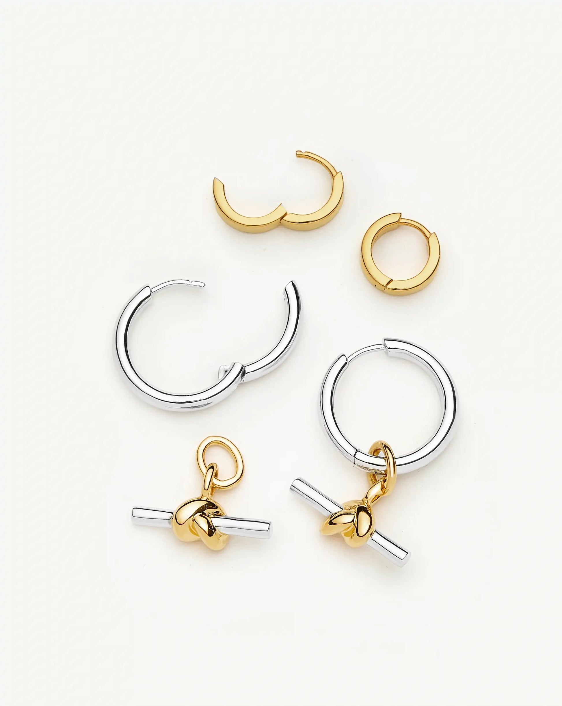 The T-Bar Earring Set | 18k Gold Plated, Silver Plating on Brass Earrings Set Missoma 