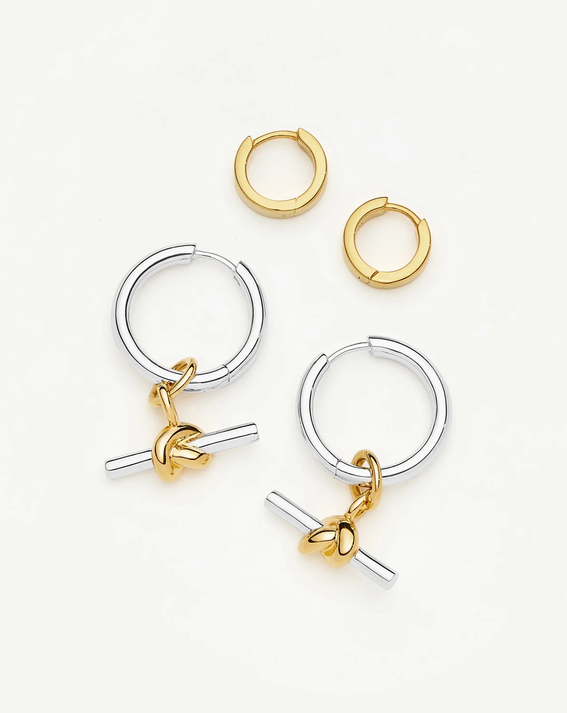 The T-Bar Earring Set | 18k Gold Plated, Silver Plating on Brass Earrings Set Missoma 