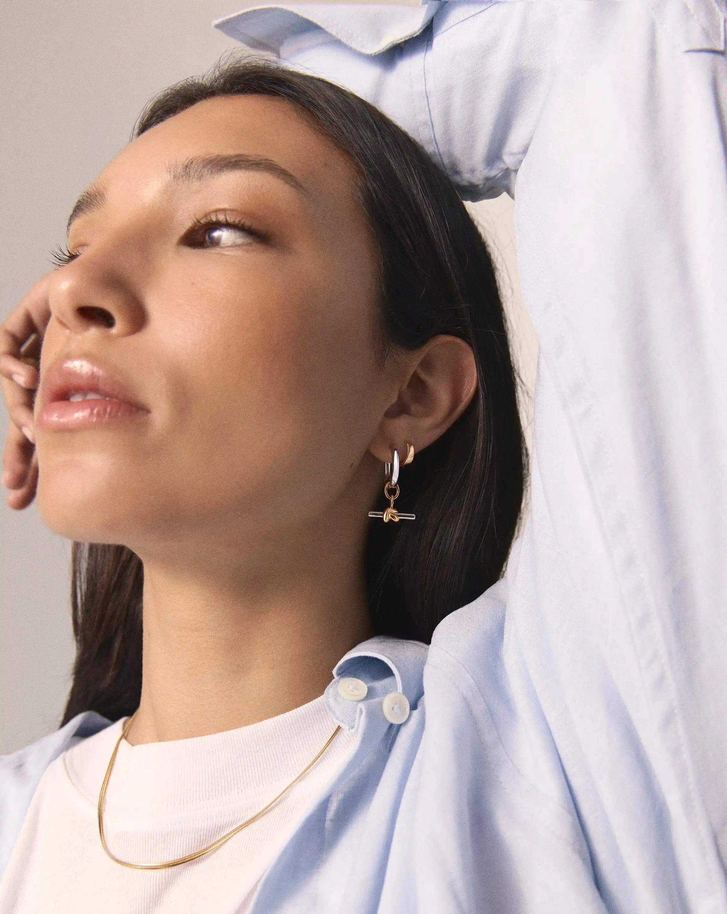 The T-Bar Earring Set | 18k Gold Plated, Silver Plating on Brass Earrings Set Missoma 