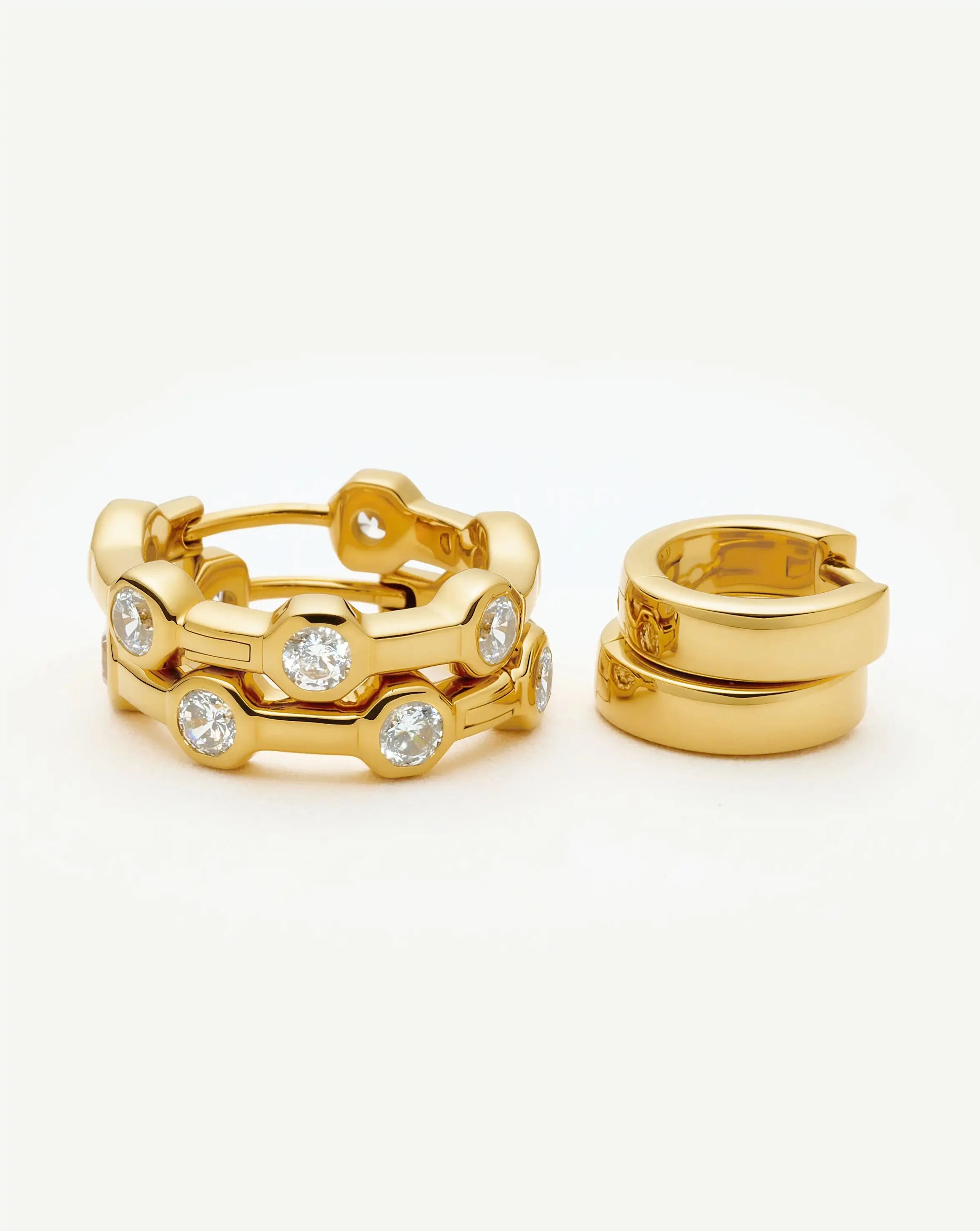 The Tennis Hoop Set | 18k Gold Plated/Cubic Zirconia Earrings Set Missoma 