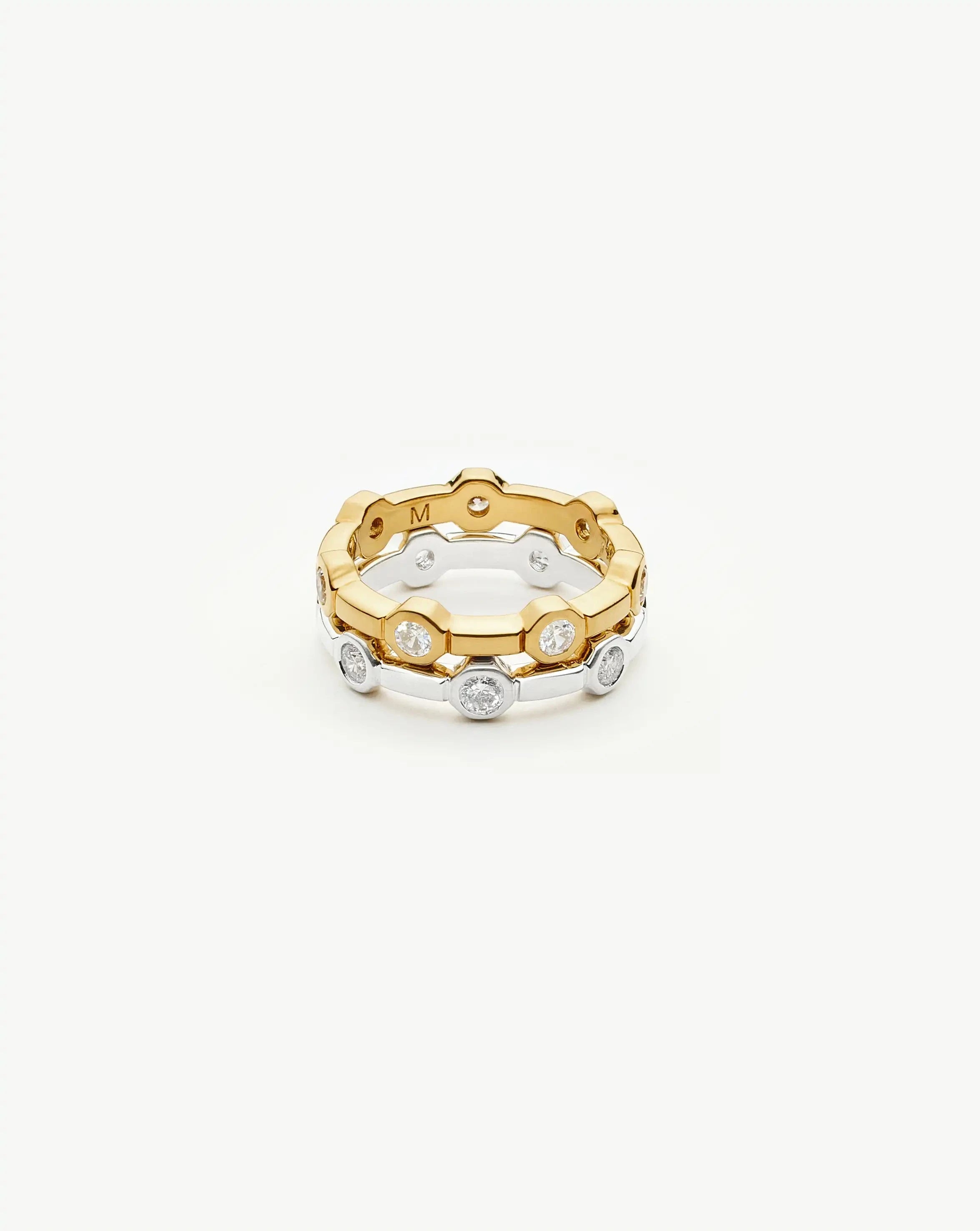 The Tennis Stacking Ring Set | 18k Gold Plated, Silver Plated Rings Set Missoma 