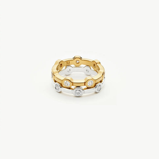 The Tennis Stacking Ring Set | 18k Gold Plated, Silver Plated Rings Set Missoma 