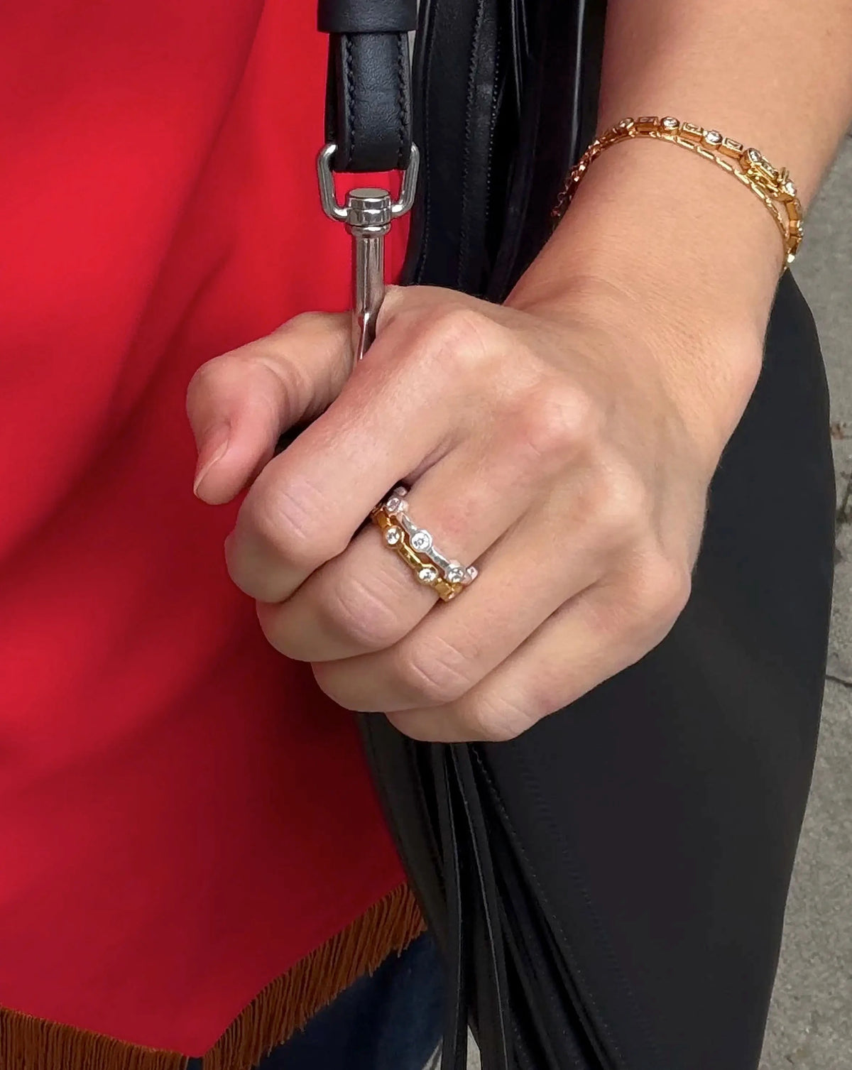The Tennis Stacking Ring Set | 18k Gold Plated, Silver Plated Rings Set Missoma 