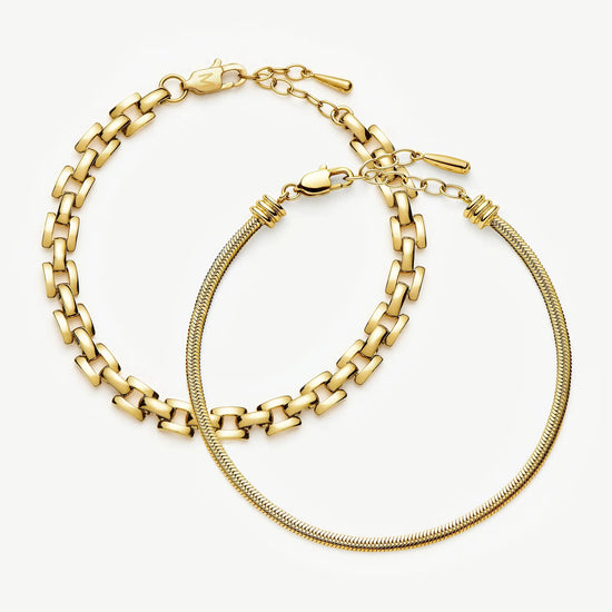 The Timeless Bracelet Set | 18k Gold Plated Bracelets Missoma 