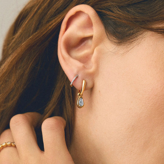 The Treat Yourself Hoop Set | 18k Gold Plated/Cubic Zirconia Earring Sets Missoma 