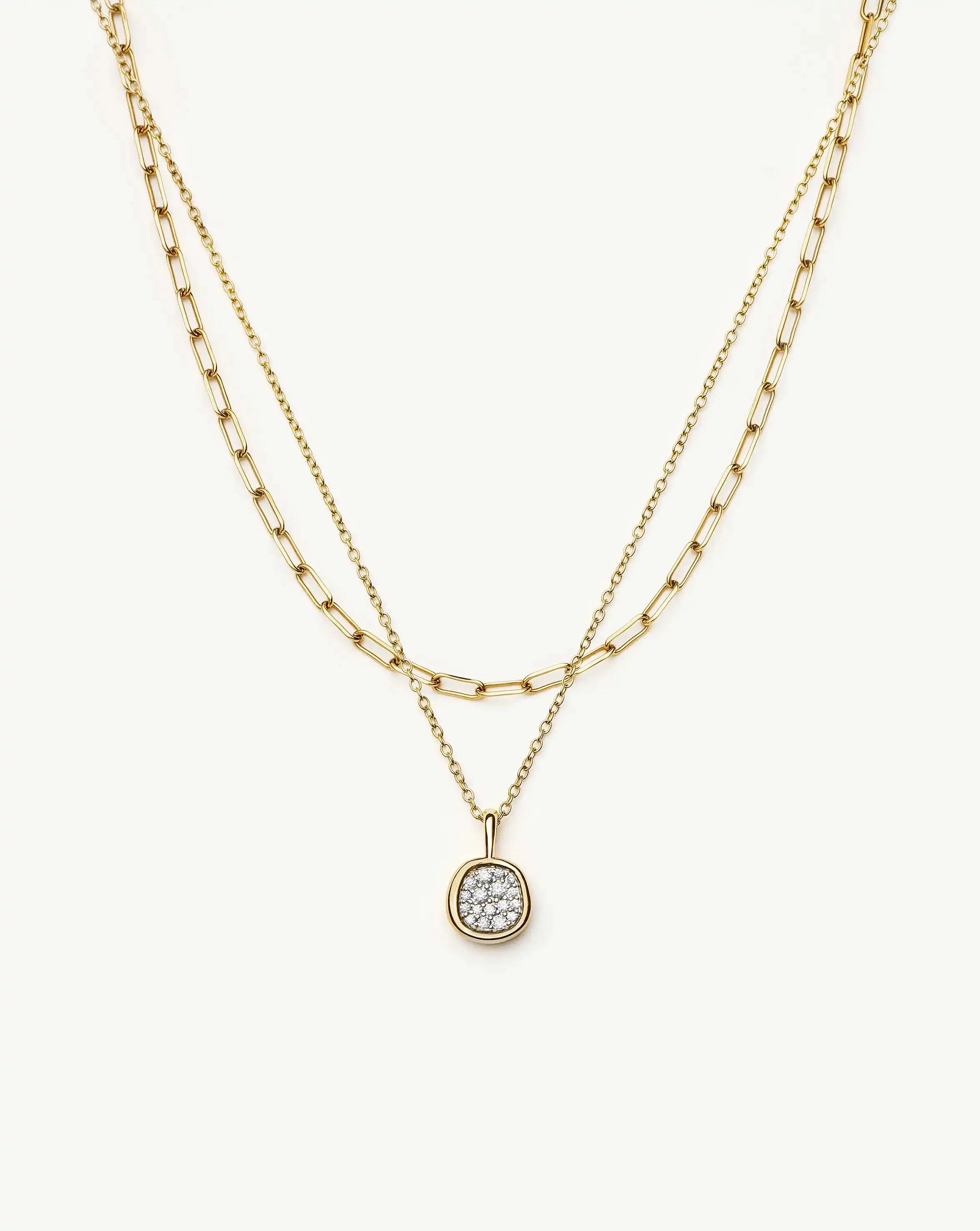 The Treat Yourself Necklace Set | 18k Gold Plated/Cubic Zirconia Necklace Sets Missoma 