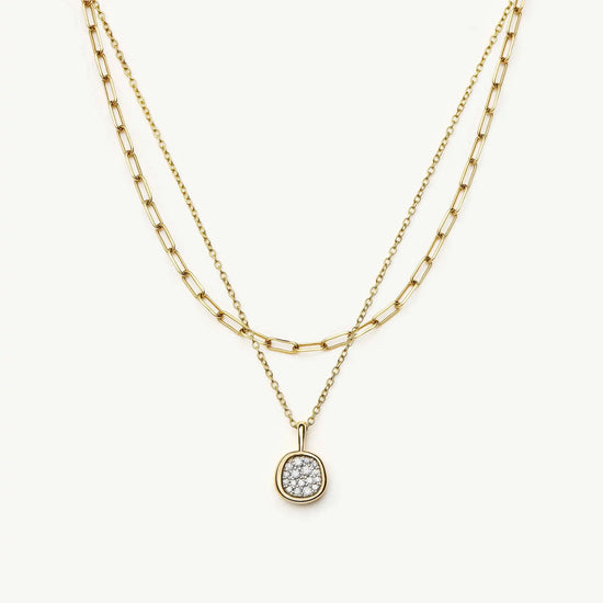 The Treat Yourself Necklace Set | 18k Gold Plated/Cubic Zirconia Necklace Sets Missoma 