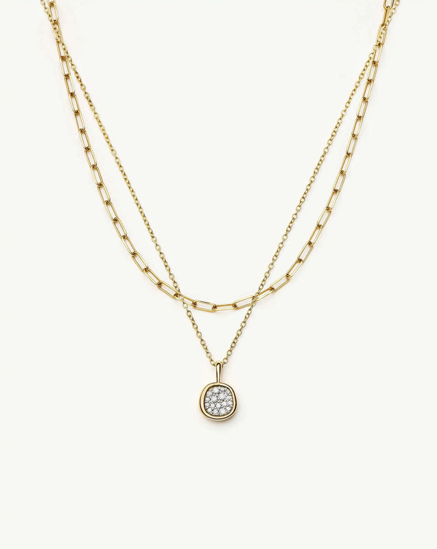 The Treat Yourself Necklace Set | 18k Gold Plated/Cubic Zirconia
