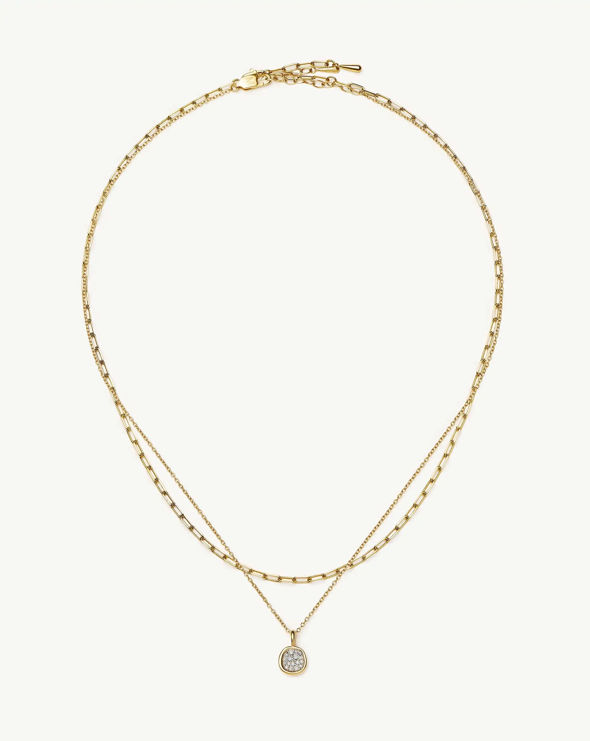 The Treat Yourself Necklace Set | 18k Gold Plated/Cubic Zirconia Necklace Sets Missoma 