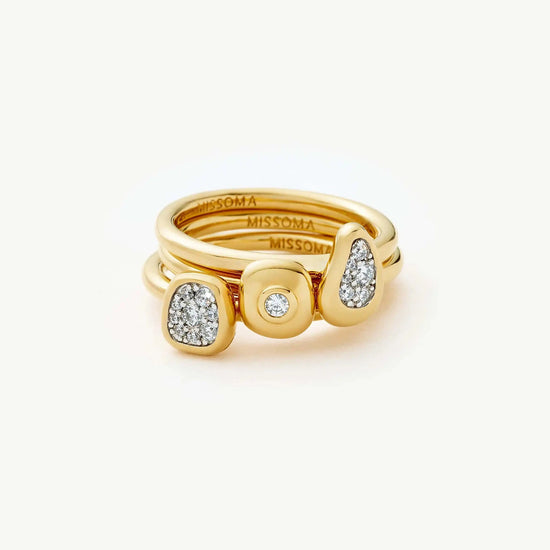 The Ultimate Triple Ring Set | 18k Gold Plated/Cubic Zirconia Ring Sets Missoma 