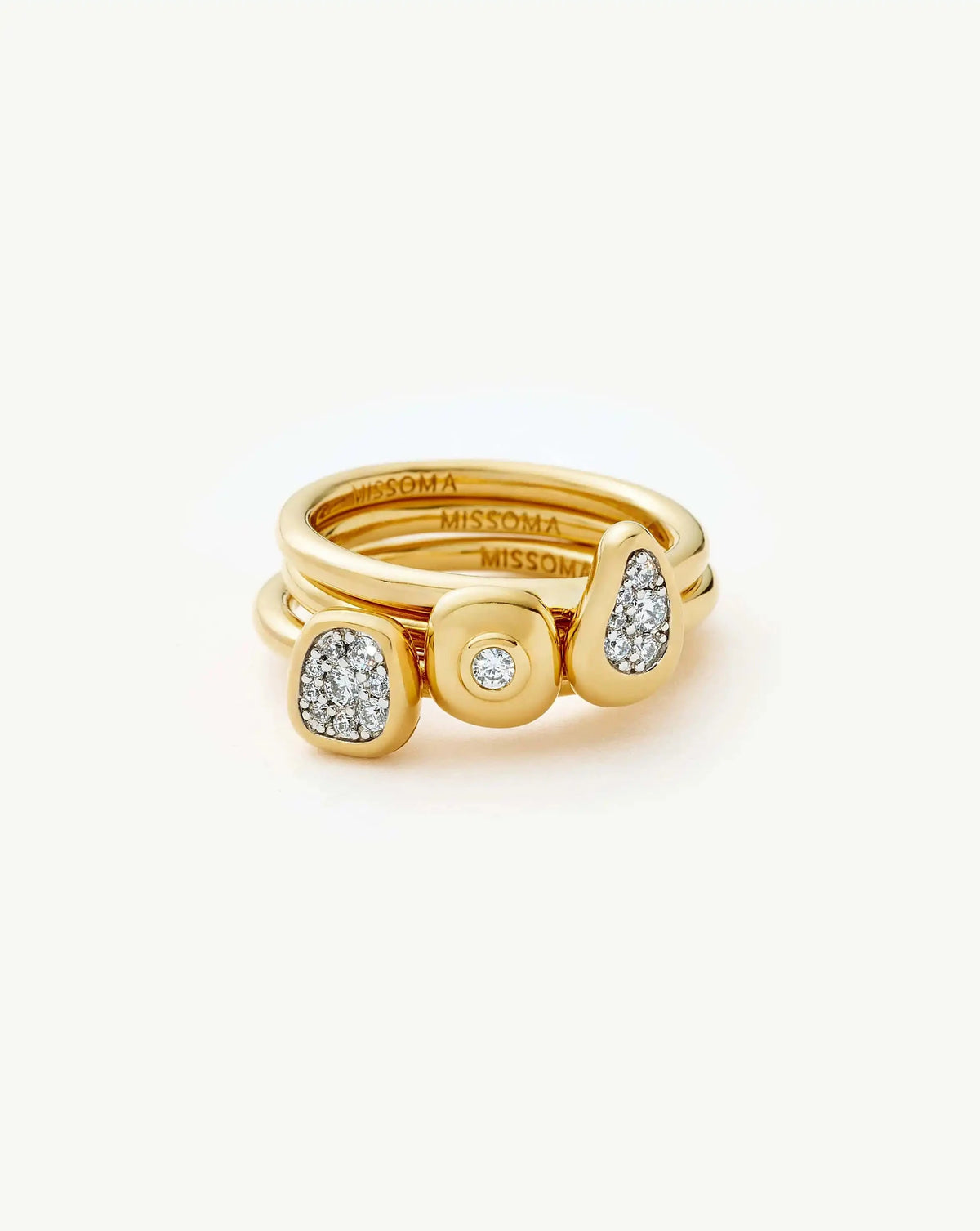 The Ultimate Triple Ring Set | 18k Gold Plated/Cubic Zirconia Ring Sets Missoma 