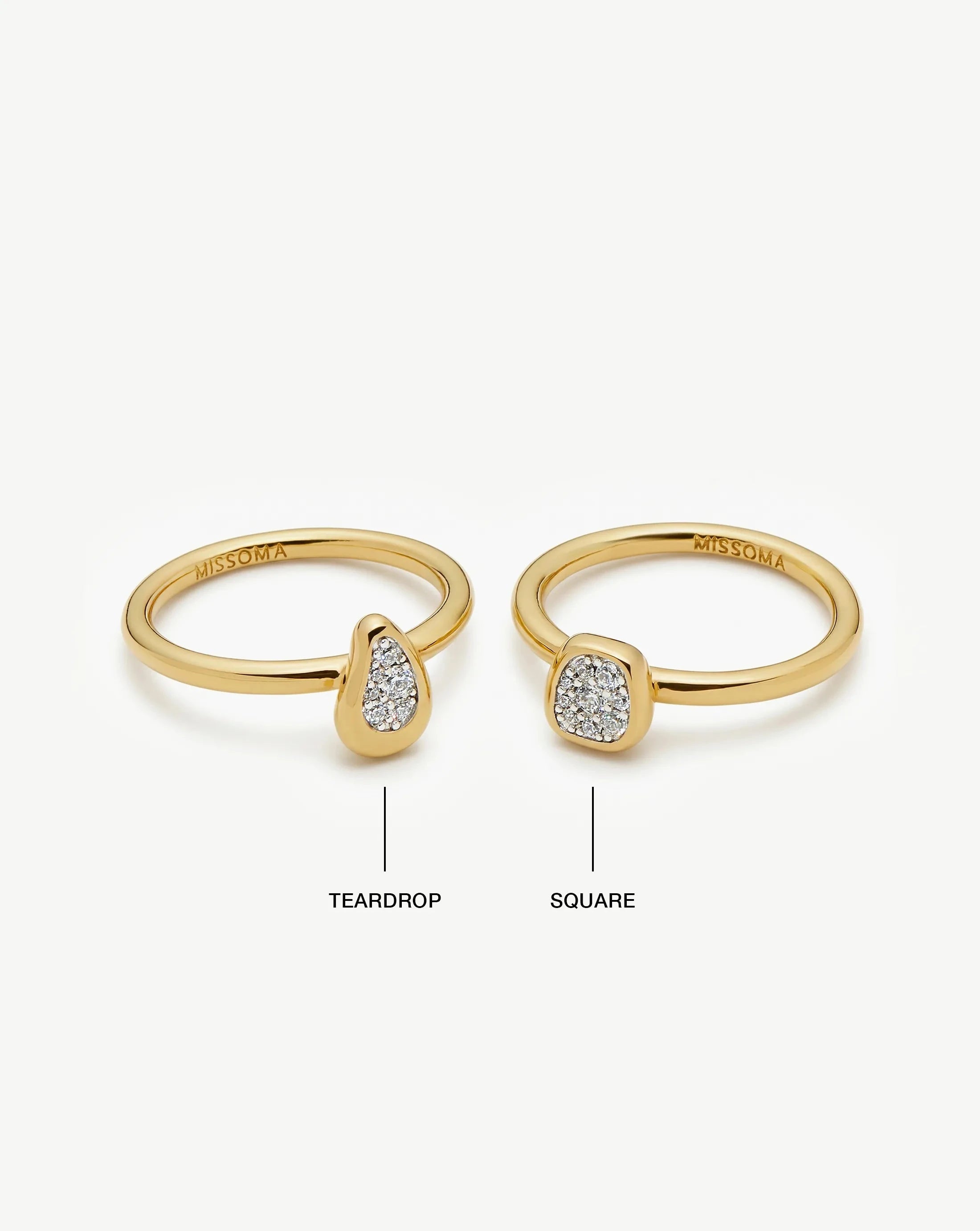 The Ultimate Triple Ring Set | 18k Gold Plated/Cubic Zirconia Ring Sets Missoma 
