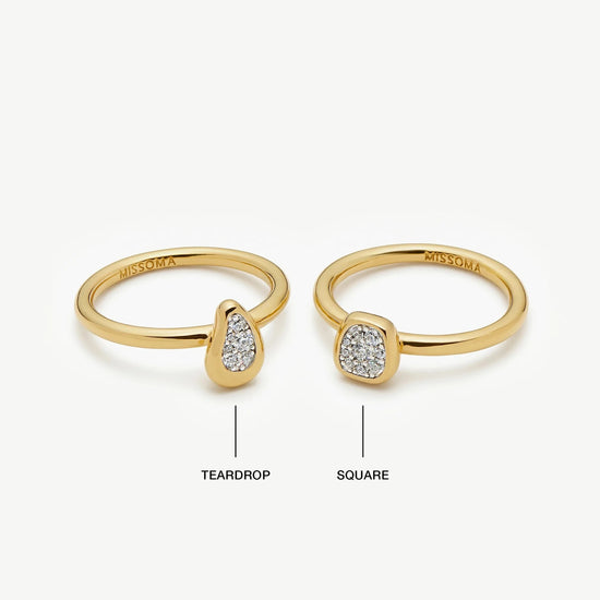 The Ultimate Triple Ring Set | 18k Gold Plated/Cubic Zirconia Ring Sets Missoma 